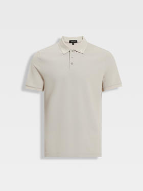 callisto糯米白中珠地桑蚕丝混纺T恤