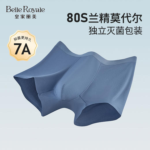 【2条装】皇家丽美男士卫他裤莫代尔7A抑菌里裆高弹力腰带底裤内裤WTKN1 商品图0