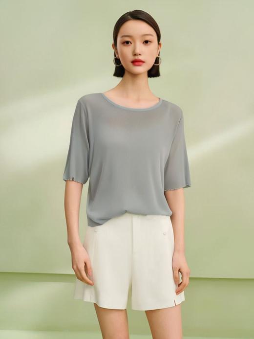 超值购【诗铭洛可】0535 针织短袖星空细闪上衣A15-1 商品图3