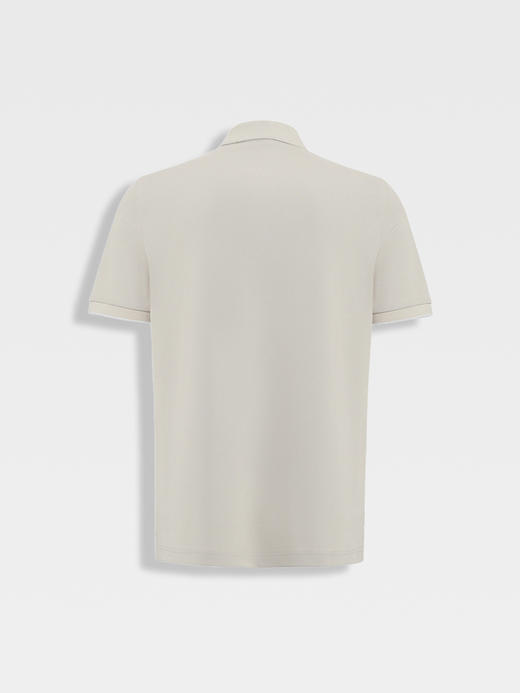 callisto糯米白中珠地桑蚕丝混纺T恤 商品图1