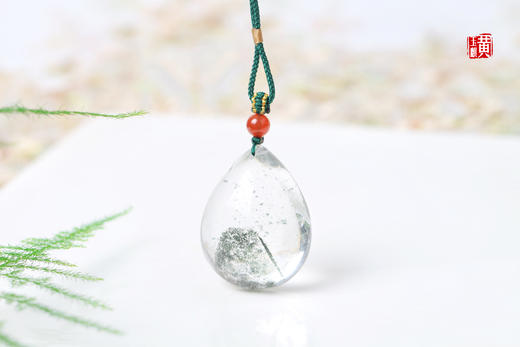 绿幽灵水晶吊坠 配精美挂绳 商品图0