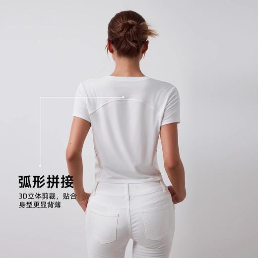跃牌【周游世界系列】春夏新款瑜伽服女天丝桑蚕丝复古上衣弹力休闲短袖T恤TP0798 商品图4