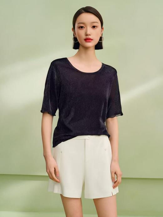 超值购【诗铭洛可】0535 针织短袖星空细闪上衣A15-1 商品图5