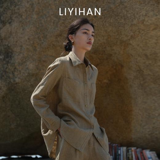  LIYIHAN25夏亘云麻  轻盈亚麻简约廓形亚麻衬衫纯色女衬衫外套 商品图2