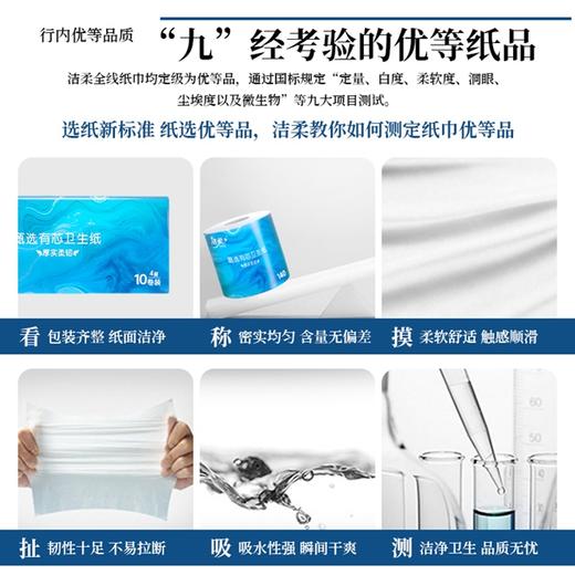 洁柔 甄选有芯卫生卷纸 无香4层*10卷/1400g/提【GY】 商品图3