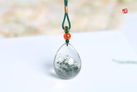 绿幽灵水晶吊坠 配精美挂绳