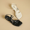 Westory2025新款水钻方头后空外穿时装高跟凉拖鞋百搭跟一字拖W25BG62281 商品缩略图0
