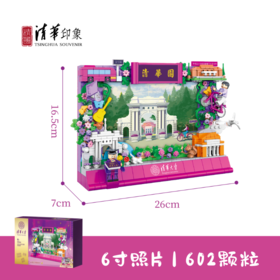 清华文创积木相框创意摆件