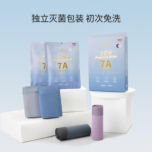 【2条装】皇家丽美男士卫他裤莫代尔7A抑菌里裆高弹力腰带底裤内裤WTKN1 商品图2