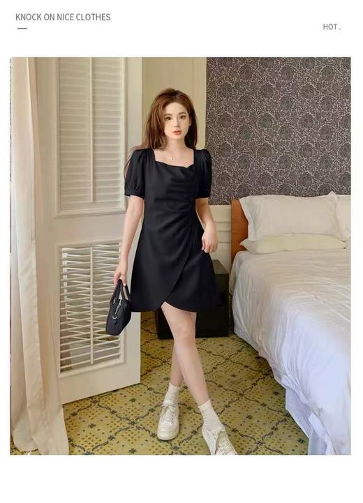 【诗铭洛可】W831 连衣裙韩版个性捻褶连衣裙大码夏季裙子 商品图2