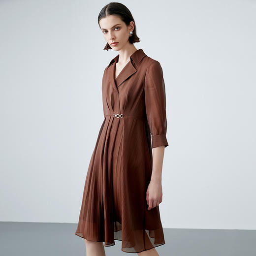 EITIE爱特爱夏季新款高级气质高腰修身显瘦连衣裙7807541 商品图2