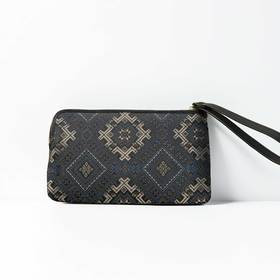 壮锦-黑色四燕纹手拿包