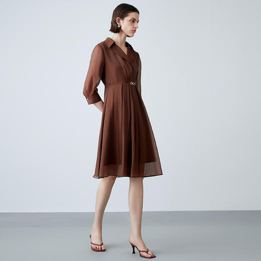 EITIE爱特爱夏季新款高级气质高腰修身显瘦连衣裙7807541 商品图3