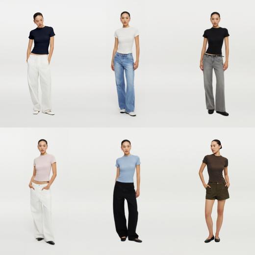 oneup天丝亚麻修身短袖T恤 商品图7