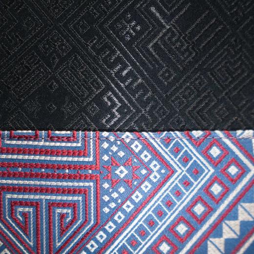 壮锦-万寿纹木柄手提包 商品图1