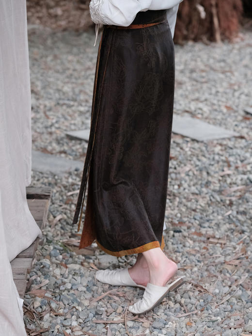 盛唐婧 |真丝香云纱直筒一片裙 商品图5