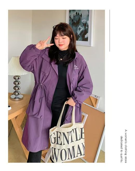 超值购【诗铭洛可】XC7835时尚风衣山刺绣大码加绒外套A14-2 商品图0