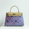 壮锦-紫色菊满堂纹手提/斜挎包 商品缩略图0