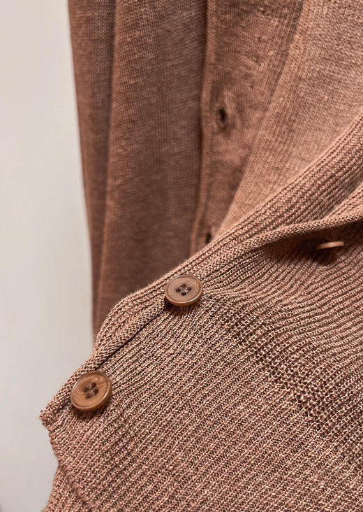 522-7 补货到 氛围感咖色 小禾 亚麻背心 亚麻开衫 商品图13