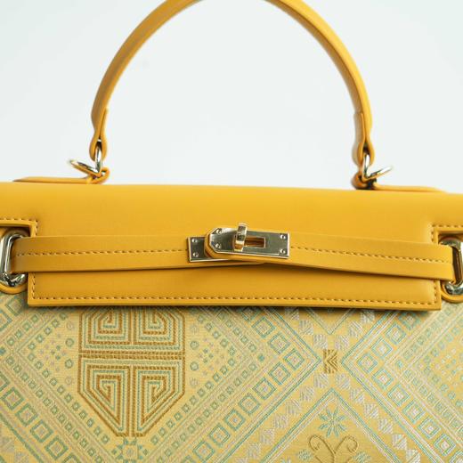 壮锦-紫色菊满堂纹手提/斜挎包 商品图3