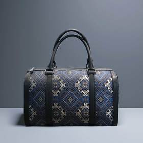 壮锦-黑色四燕纹圆柱包