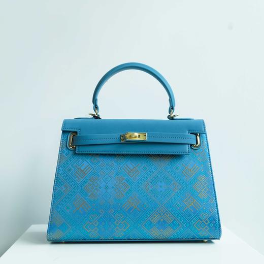 壮锦-紫色菊满堂纹手提/斜挎包 商品图6