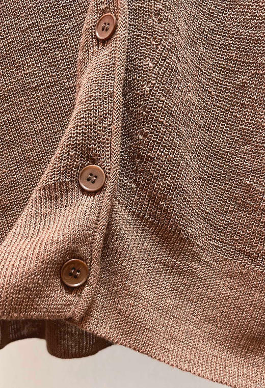 522-7 补货到 氛围感咖色 小禾 亚麻背心 亚麻开衫 商品图11