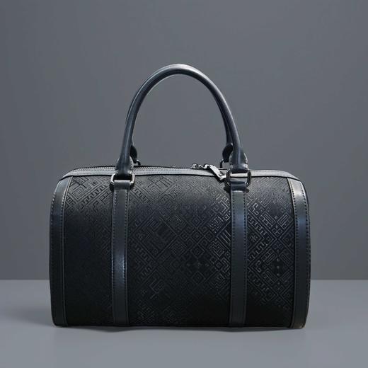 壮锦-黑色四燕纹圆柱包 商品图2