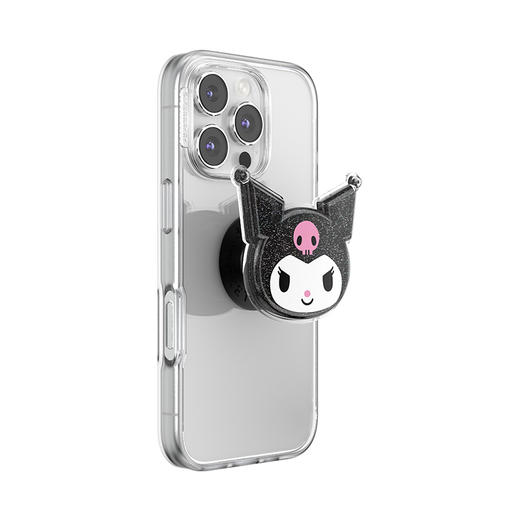 【漂浮魔法屋】魔法瀑布Kuromi PopSockets X Kuromi 合作系列 POPGRIP泡泡骚手机粘贴式气囊支架 Airbag软垫系列 黑色 商品图4
