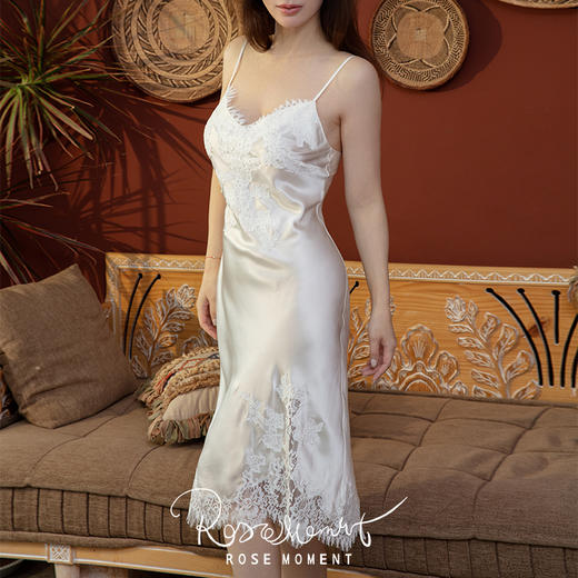 法式浪漫真丝可外穿中长款裙 A250310 商品图6