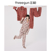 Threegun三枪 【彩格绒布】翻领开襟女士休闲家居套家居服-80518D311 商品缩略图1