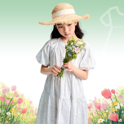 女童甜美清新连衣裙夏季新款安奈儿童装EG523117 商品图2