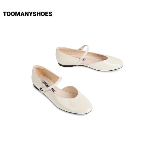 Toomanyshoes女鞋25新款海德公园平底芭蕾舞鞋复古银色玛丽珍单鞋 商品图2