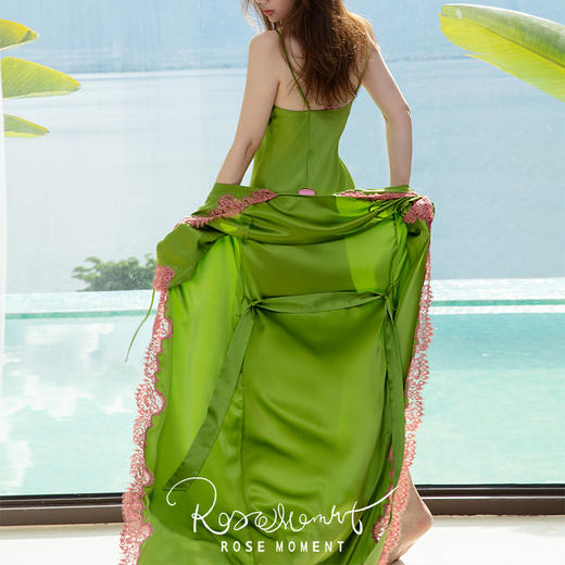 法式浪漫真丝可外穿中长款裙 A250310 商品图2