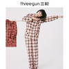 Threegun三枪 【彩格绒布】翻领开襟女士休闲家居套家居服-80518D311 商品缩略图0