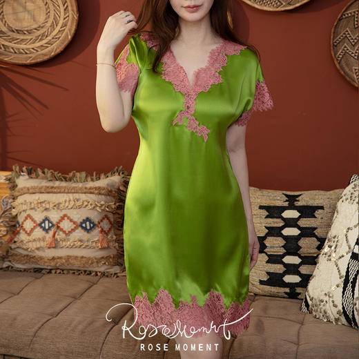 优雅 气质 真丝短袖中长裙宽松舒适 S250306 商品图2