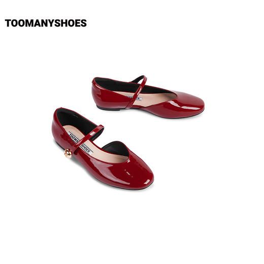 Toomanyshoes女鞋25新款海德公园平底芭蕾舞鞋复古银色玛丽珍单鞋 商品图4
