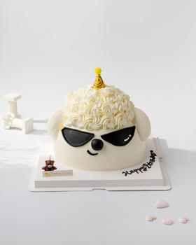 墨镜小狗蛋糕（百分百进口动物奶油）