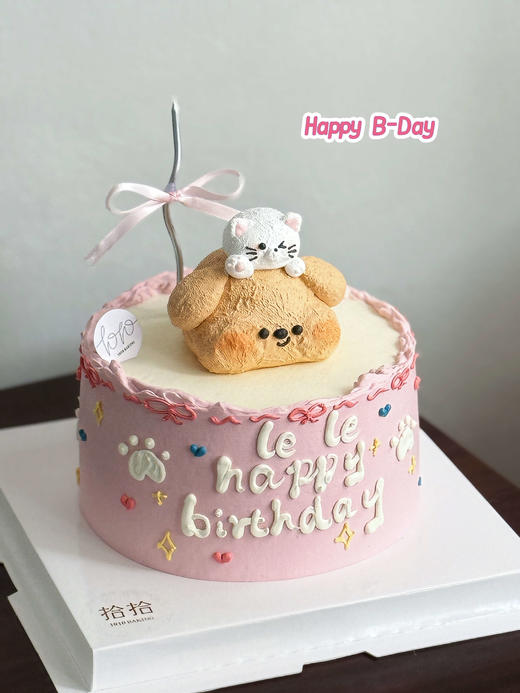 「猫咪小熊趴趴·你懂我的可可爱爱」蛋白糖抱抱熊·100%动物奶油（附图6寸·提前6小时预订） 商品图0