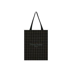 oneup格子购物袋（黑色）