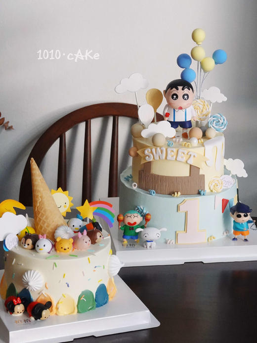 「蜡笔小新·陪你过生日」岁数可改·翻糖巧克力·100%动物奶油（附图6+8寸双层·提前7天预订） 商品图3