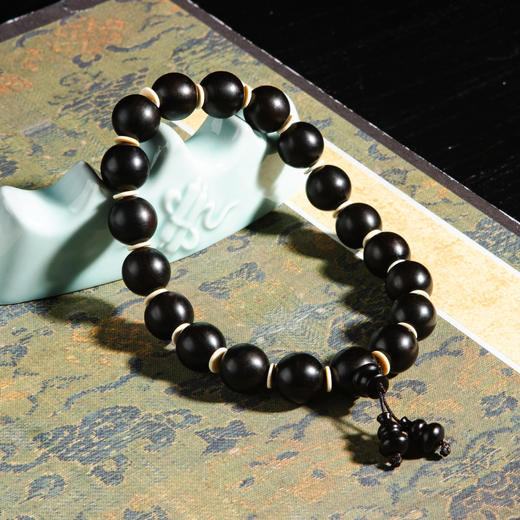 明代乌木家具老料制手持（圆珠直径1.5厘米，配猛犸隔片） 商品图7