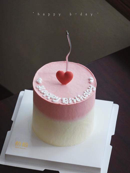 「ins简约·小爱心」周年周岁纪念日·100%动物奶油（附图4寸加高·提前6小时预订） 商品图1