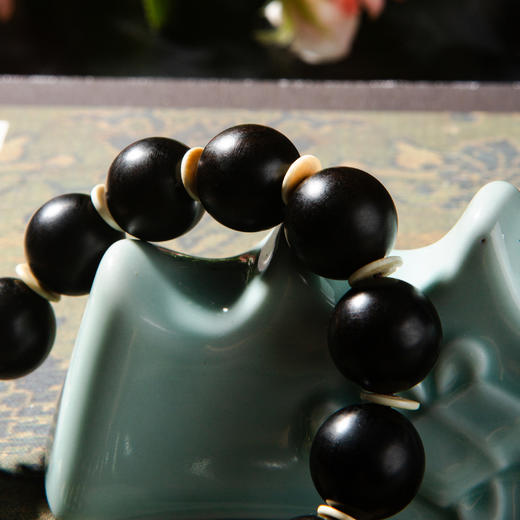 明代乌木家具老料制手持（圆珠直径1.5厘米，配猛犸隔片） 商品图6