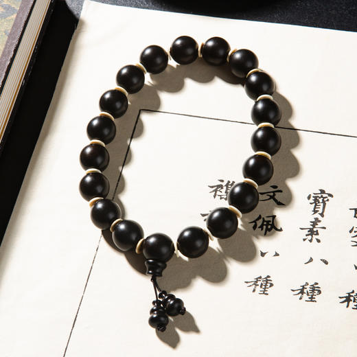 明代乌木家具老料制手持（圆珠直径1.5厘米，配猛犸隔片） 商品图0