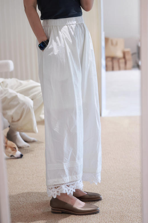 黄阿福 柞蚕丝棉手工蕾丝裤 商品图3