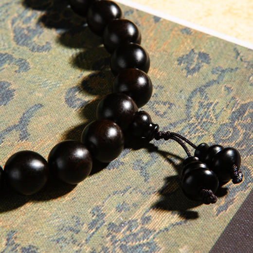 明代乌木家具老料制手持（圆珠直径1.2厘米） 商品图8