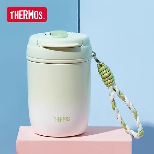 【清仓特惠4折，仅1个无货退款】膳魔师不锈钢保温杯316L双饮吸管杯水杯提绳便携拎拎杯TCMX380ml 商品图3