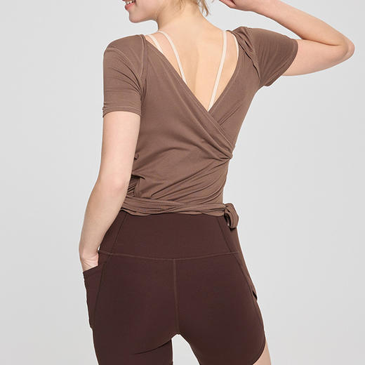 跃牌【周游世界系列】柔软亲肤透气交叉两穿式瑜伽开衫罩衫TP0912 商品图2