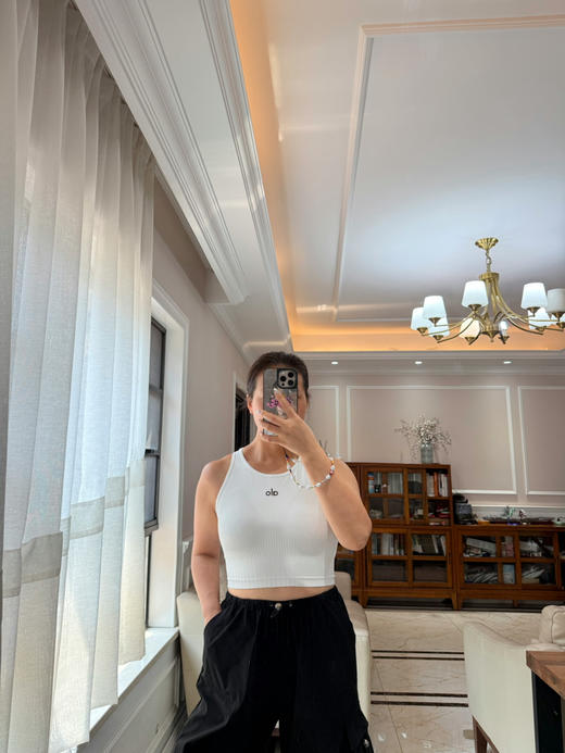 526-2 渠道货 alo 25夏 松紧抽绳 高腰系带 伞兵裤 阔腿休闲裤 工装裤 商品图14